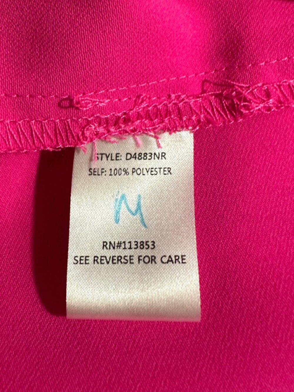NWOT Women's Hot Pink Size Med Dress Sleeveless Surplice Cocktail Party Sexy - Picture 7 of 8